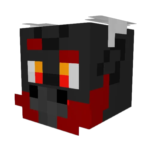 Bigdragowo Minecraft avatar head, 3D render