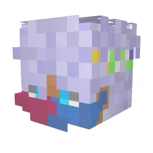 Bigena Minecraft avatar head, 3D render