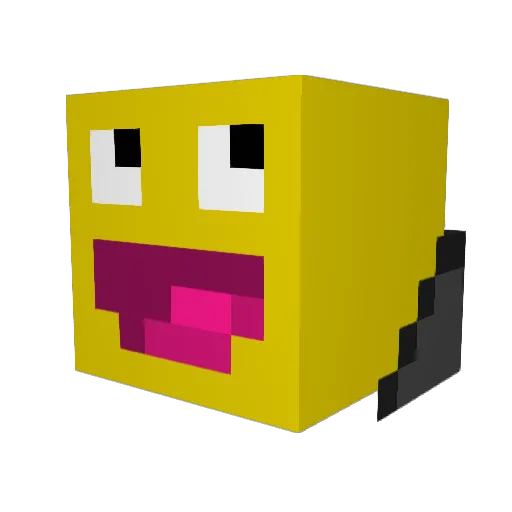Biger46 Minecraft avatar head, 3D render