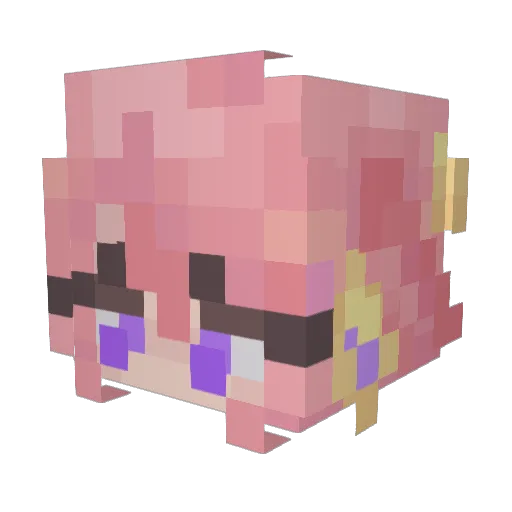 Bigete Minecraft avatar head, 3D render