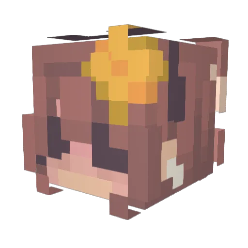 BiggE67 Minecraft avatar head, 3D render