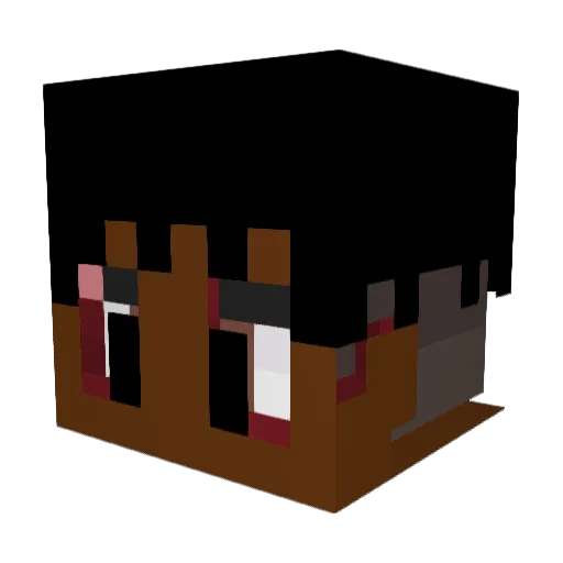 BiggMeka Minecraft avatar head, 3D render