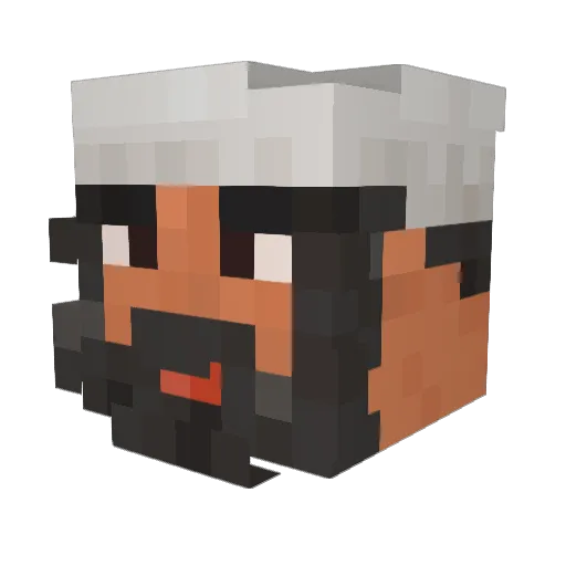 BiggZe Minecraft avatar head, 3D render