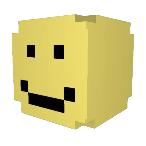 BiggerFish98 Minecraft avatar head, 3D render