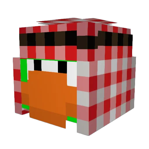 Bigger_Jason Minecraft avatar head, 3D render