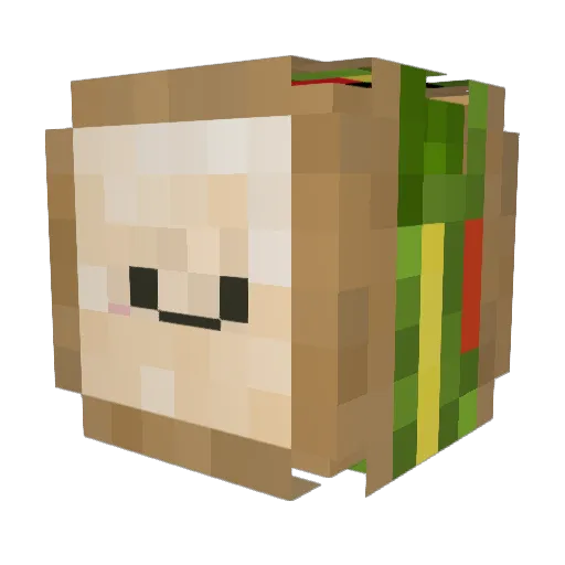 Biggeriest_T Minecraft avatar head, 3D render