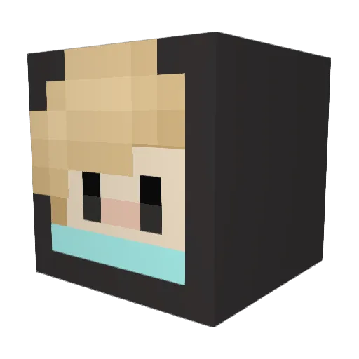 Biggerman_69 Minecraft avatar head, 3D render