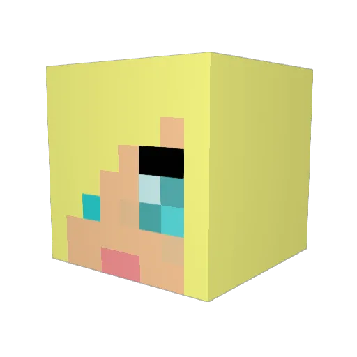 Biggerpicture Minecraft avatar head, 3D render