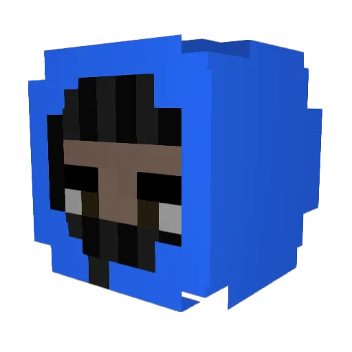 BiggestStudInUK Minecraft avatar head, 3D render
