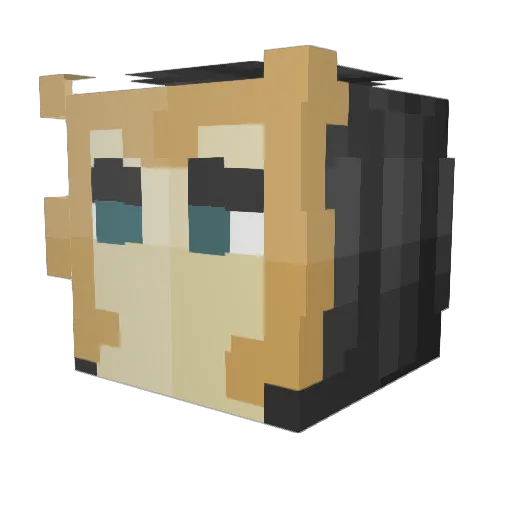 Biggest_Steppy Minecraft avatar head, 3D render