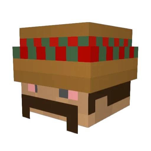 Biggetje_x Minecraft avatar head, 3D render