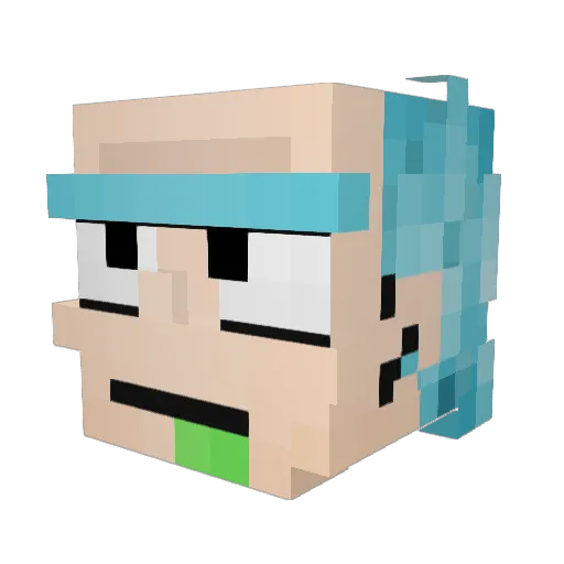 BiggiBrur Minecraft avatar head, 3D render