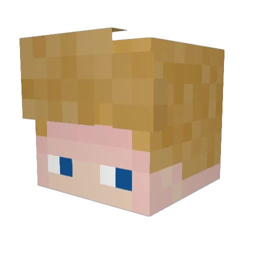 BiggiMii Minecraft avatar head, 3D render