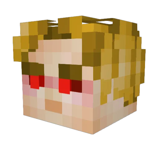 BiggieCheeseUHD Minecraft avatar head, 3D render