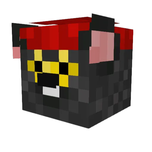 BiggieFox Minecraft avatar head, 3D render