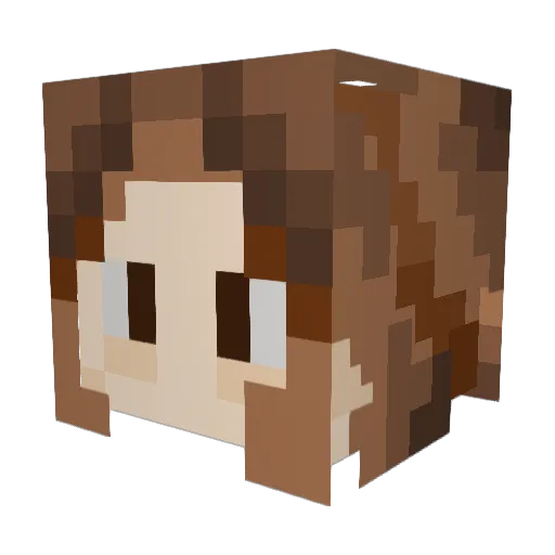 BiggieGwen Minecraft avatar head, 3D render