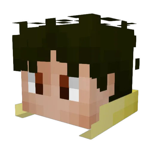 BiggiePearl Minecraft avatar head, 3D render