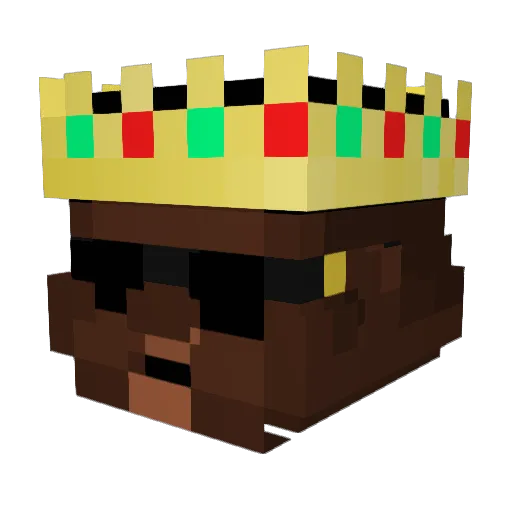 BiggieSmalls72 Minecraft avatar head, 3D render