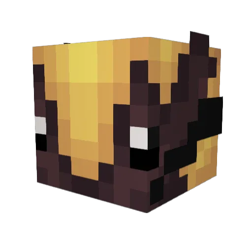 BiggieSteve Minecraft avatar head, 3D render