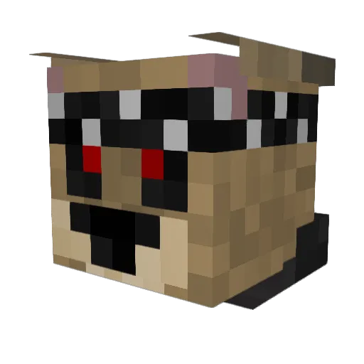 Biggie_Flop Minecraft avatar head, 3D render