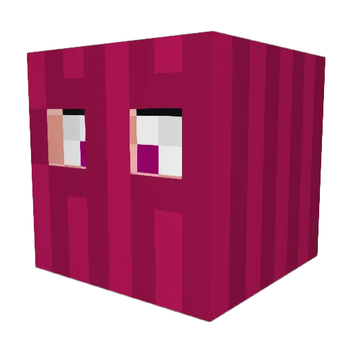 Biggie_Skelet Minecraft avatar head, 3D render
