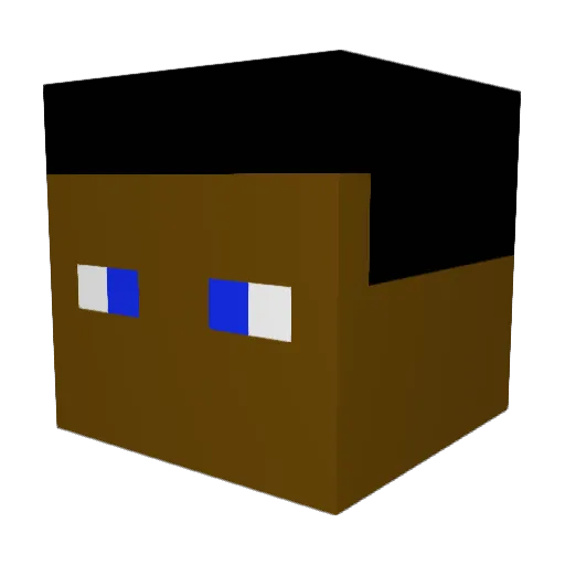 Biggiebiggle Minecraft avatar head, 3D render