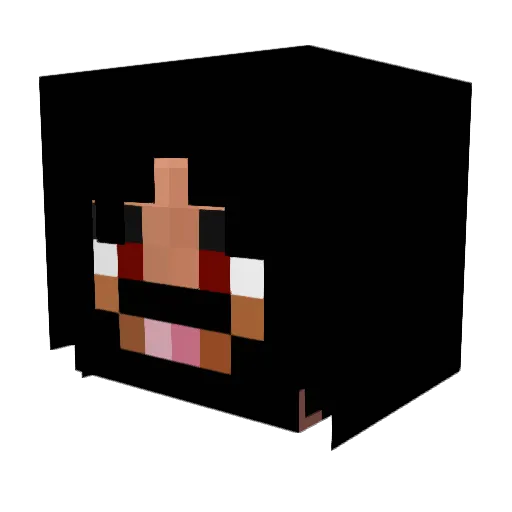 Biggieh Minecraft avatar head, 3D render