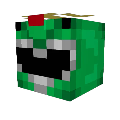 Bigglestheman Minecraft avatar head, 3D render