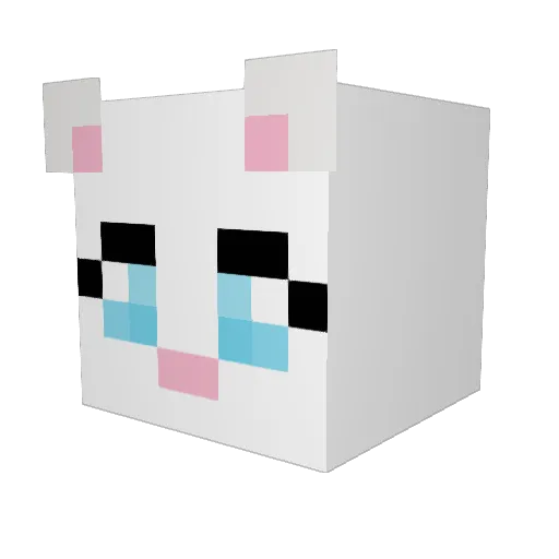 Biggtee Minecraft avatar head, 3D render