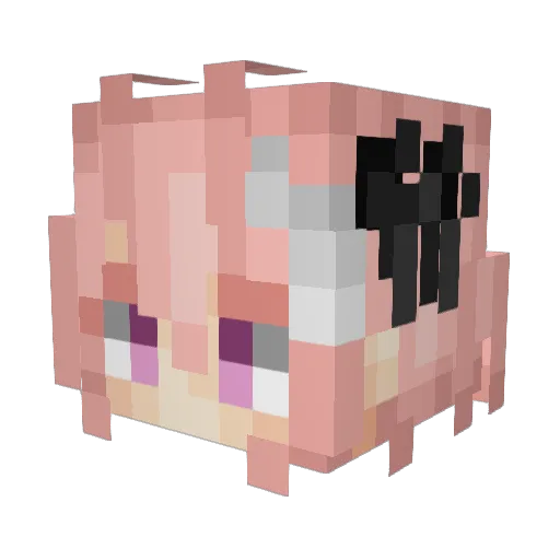 BiggusMaccus Minecraft avatar head, 3D render