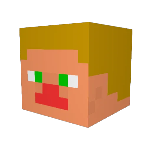 Biggy1423 Minecraft avatar head, 3D render