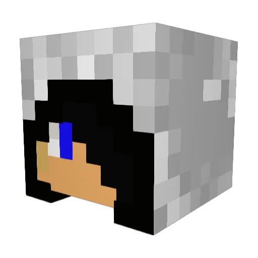 BiggyBigBrain Minecraft avatar head, 3D render