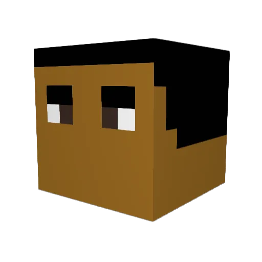 BiggyMacKeefer Minecraft avatar head, 3D render
