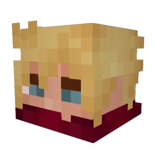 Biggygx Minecraft avatar head, 3D render