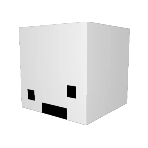 Biggypie Minecraft avatar head, 3D render