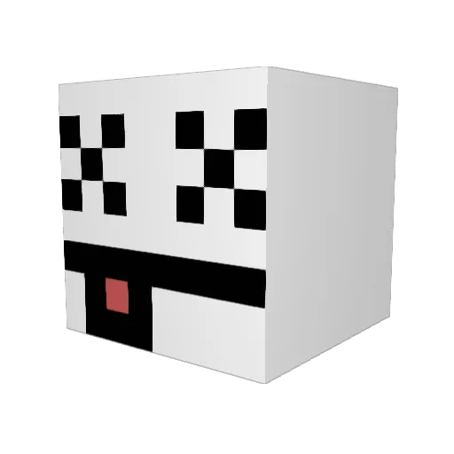 Bighanson Minecraft avatar head, 3D render