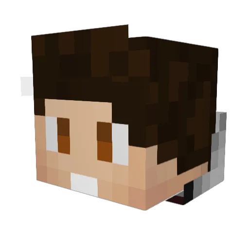 BigiOneAno Minecraft avatar head, 3D render