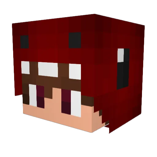 Bigipple Minecraft avatar head, 3D render