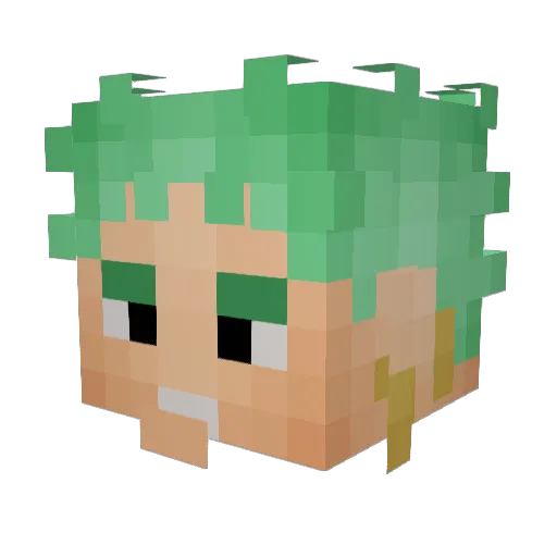 Bigitybendover Minecraft avatar head, 3D render