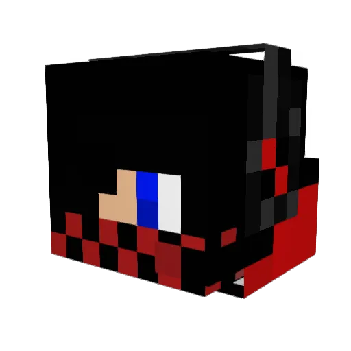 Bigjamber Minecraft avatar head, 3D render