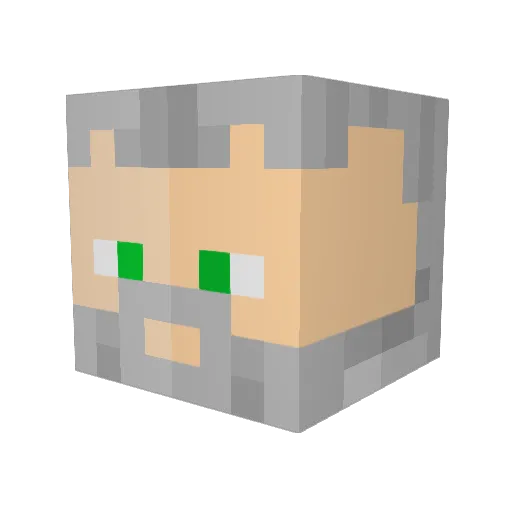 Bigkach1 Minecraft avatar head, 3D render