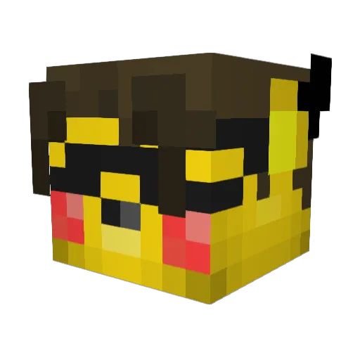 Bigking10 Minecraft avatar head, 3D render