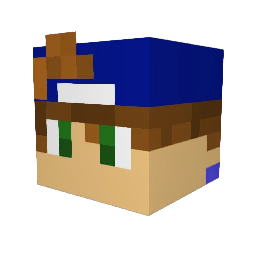 Bigking12 Minecraft avatar head, 3D render