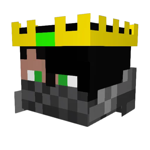 Bigkush1000 Minecraft avatar head, 3D render