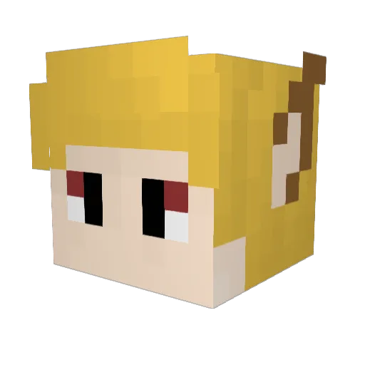 Biglizafish Minecraft avatar head, 3D render