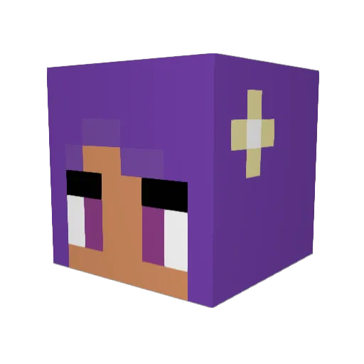BigmanBigplan Minecraft avatar head, 3D render