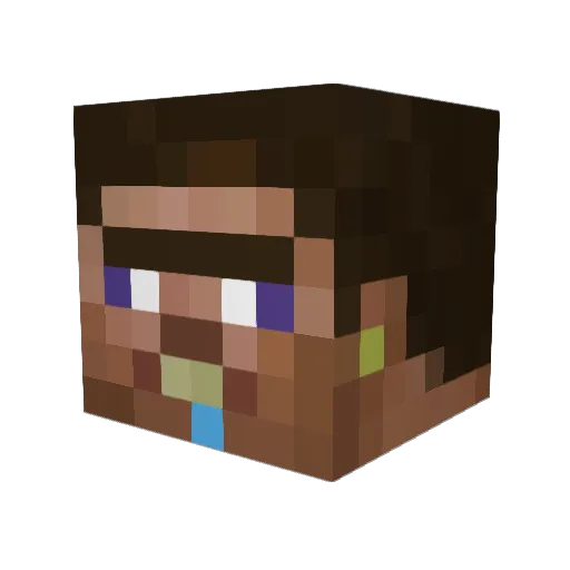 Bigmanslam Minecraft avatar head, 3D render