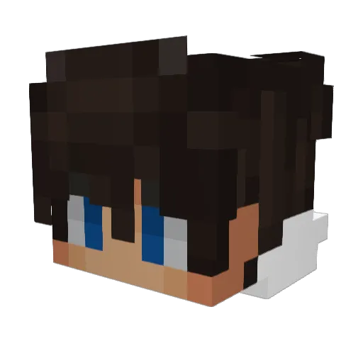 Bigmue Minecraft avatar head, 3D render