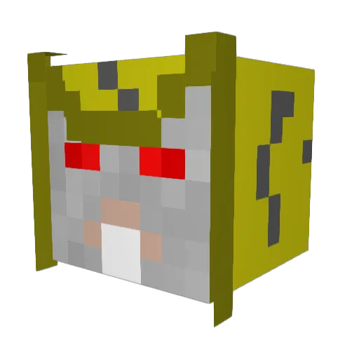 Bigmushybear Minecraft avatar head, 3D render