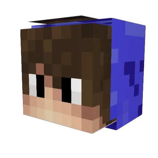 Bigodonn Minecraft avatar head, 3D render